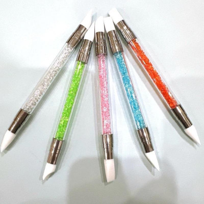 Bút Silicon Đa Năng 2 Đầu Nặn Hoa Nặn Thú Chà Tráng Gương Miết Sticker Nail Nữ Women