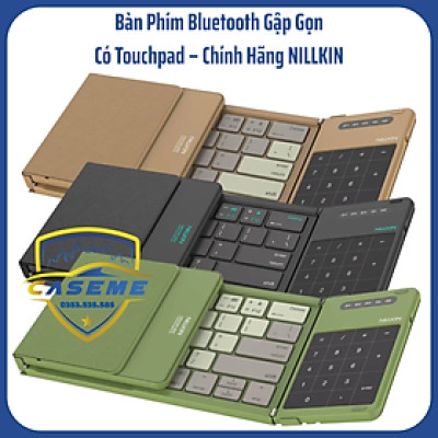 Bàn Phím Bluetooth Gập Gọn Nillkin Cube Chính Hãng – Tích Hợp Touchpad, Bọc Da Cao Cấp, Dành Cho Smartphone, iPad, Laptop - Hàng Chính Hãng
