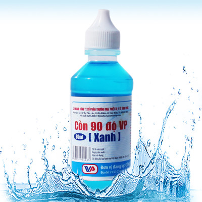 Cồn 90 Độ VP (Xanh) (60ml / Lốc 10 Chai)