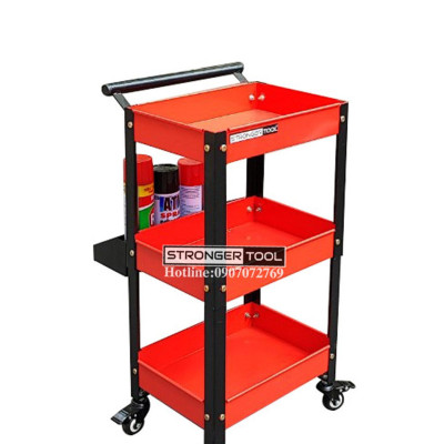 XE ĐẨY DỤNG CỤ 3 TẦNG ĐA NĂNG CÓ KÈM KHAY PHỤ ĐỰNG ĐỒ