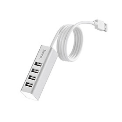 HUB USB 4 cổng Hoco truyền dữ liệu ổn định mở rộng cổng kết nối cho PC/Laptop HB1 - Hàng chính hãng