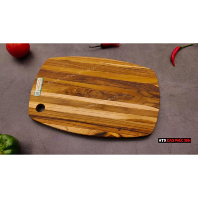 Thớt Gỗ Teak Cao Cấp - Cắt Thái, Trang Trí - 30,5x20,5x1,4cm - OV0L1 | HTX DAO PHÚC SEN