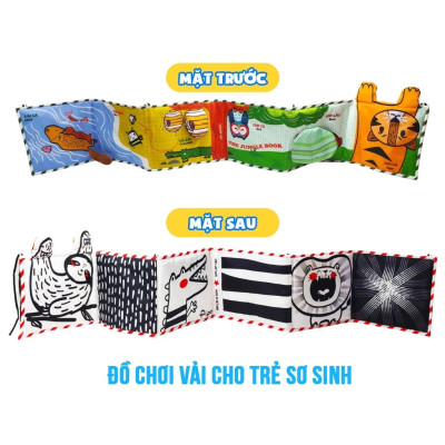 Ziczac Vải Đa Tương Tác Kiêm Đồ Chơi Quây Nôi Cũi Kích Thích Thị Giác Cho Trẻ Sơ Sinh - PiPo Vietnam