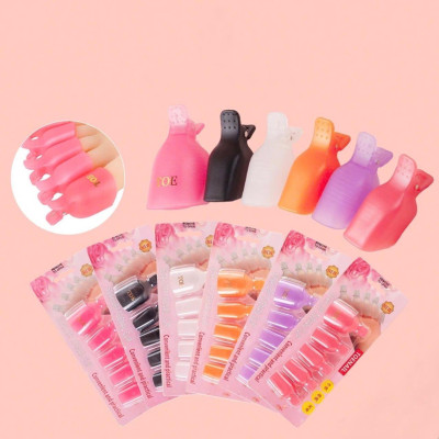 Kẹp Ủ Chân Chống Lem Set 5 Cái Tiện Lợi, Nhựa Bền Chắc, Kích Thước 3.5cm, Kẹp Ủ Móng Chân Làm Mềm Sơn Gel, Thay Thế Giấy Bạc, Làm Nail Nữ