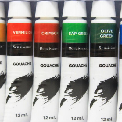 Hộp 12 Tuýp Màu Vẽ Gouache 12 Ml - Renaissance