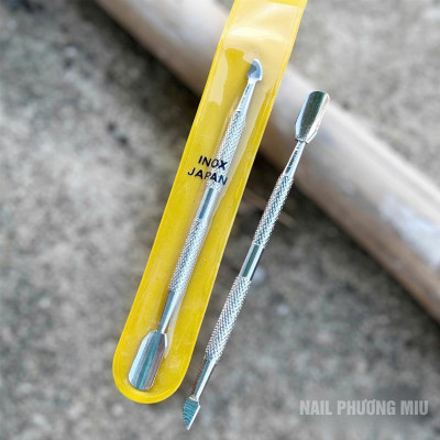 Cây Đẩy Da Sủi Móng Cạo Sơn Gel, Lấy Khóe 2 Đầu Cỡ Nhỏ Làm Nail Loại Inox 304 Chuyên Dụng Không Gỉ Siêu Bền Bén