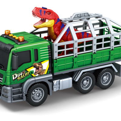 TOYSTAR - 666-68T Mô hình đồ chơi xe vận chuyển Khủng long tỉ lệ 1:10 có âm thanh và đèn (KT 31x12x17cm)