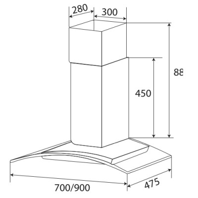 Máy Hút Mùi Kính Cong Kaff KF-GB773 - GB973 - Hàng Chính Hãng