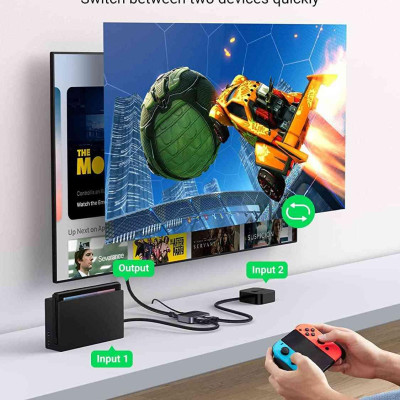 Ugreen UG90385CM561TK 8k@60Hz Bộ gộp HDMI 2 vào 1 ra chuẩn HDMI 2.1 - HÀNG CHÍNH HÃNG