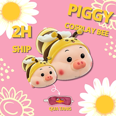 Thú nhồi bông heo ong vàng - Size từ 60cm đến 100cm - Quà tặng heo ong vàng nhồi bông dễ thương - Gối ôm mềm mịn cho bé