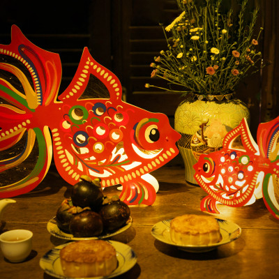 Lồng đèn Trung Thu Happy Kibu - Lồng đèn trang trí "Ký ức tuổi thơ" hình Cá (size lớn)