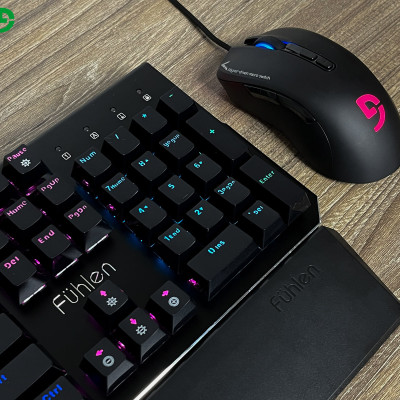 Bàn phím cơ Blue switch Fuhlen D (Destroyer), Phím Gaming Led RGB 7 màu RAINBOW- Hàng chính hãng