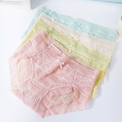 |Mã QL10| Combo 5 Quần Lót Nữ Sexy Chất Thun Lạnh Cao Cấp Dạng Sóng Viền Ren Mềm Mát Freeship Quần Chip Nữ Freesize Từ 40-60Kg