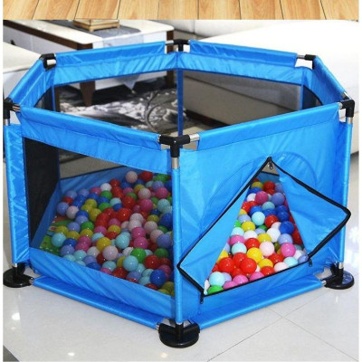 Nhà Banh Cho Bé - Quây Bóng Lục Giác Khung Inox Chắc Chắn - Hàng Loại 1 - Chính Hãng MINIIN + Tặng Kèm 100 Bóng Nhựa