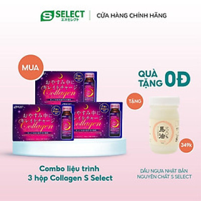 Combo 3 Hộp Nước uống làm đẹp da S Select Collagen Drink Nhật Bản (Hộp 10 lọ)