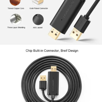 Ugreen UG20233US166TK 2M màu Đen Cáp tín hiệu nối dài USB 2.0 có chip khuếch đại cao cấp - HÀNG CHÍNH HÃNG