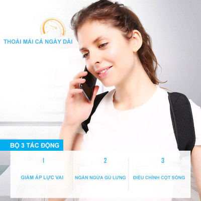 Đai Chống Gù Lưng Điều Chỉnh Cột Sống Cho Người Lớn Aolikes