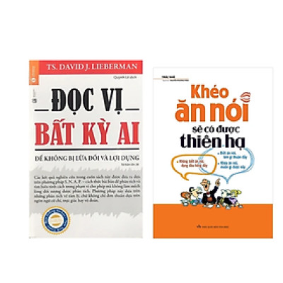 Combo 2 cuốn sách Tư Duy - Kĩ Năng Sống : Khéo Ăn Nói Sẽ Có Được Thiên Hạ ( Tái Bản ) + Đọc Vị Bất Kỳ Ai (Tái Bản 2019)