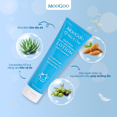 Kem dưỡng ẩm phục hồi khẩn cấp thẩm thấu nhanh chứa Ceramides cho da nhạy cảm, rôm sảy, chàm sữa, viêm cơ địa - Moogoo