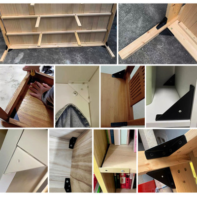 Ke Góc Vuông KUNBE Giá Đỡ Góc Đồ Nội Thất Hình Tam Giác Ke Góc 90 Độ Chốt Giữ 3 Mặt Cố Định Chắc Chắn