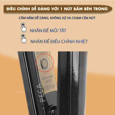 Máy duỗi tóc Kemei KM-3114P điều chỉnh 4 mức nhiệt sử dụng được cho mọi loại tóc - Hàng chính hãng