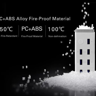 Ugreen UG20296CR116TK Màu Trắng Bộ chia HUB USB 3.0 sang 7 USB 3.0 hỗ trợ nguồn 12V - HÀNG CHÍNH HÃNG