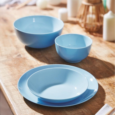 Bát tô thủy tinh Luminarc Diwali màu xanh dương 14.5cm P2017 | Hàng chính hãng