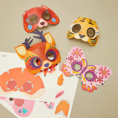 Đồ Chơi Gấp Giấy Thủ Công Mideer Paper Masks – Mặt Nạ Động Vật
