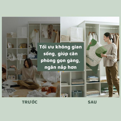 Combo 6 Túi Hút Chân Không Đựng Chăn Màn, Quần Áo, Chống Ẩm Mốc Bụi, Bảo Quản Quần Áo Chăn Gối Mền - TẶNG KÈM BƠM ĐIỆN