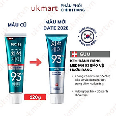 Kem Đánh Răng Hàn Quốc Trắng Răng MEDIAN DENTAL IQ 93% 120g