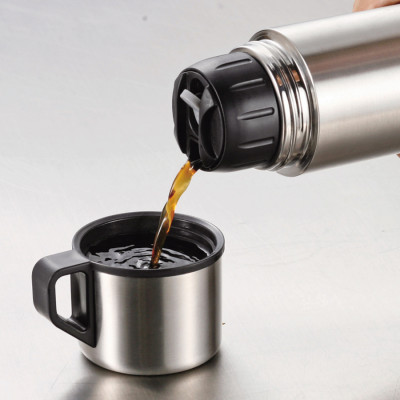 Bình inox giữ nhiệt 2 in1 Pearl Metal Basic Double - Hàng nội địa Nhật Bản |#nhập khẩu chính hãng|