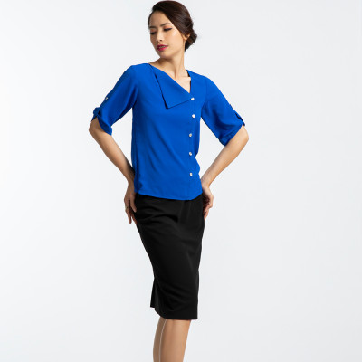 Áo Kiểu Công Sở Thời trang thiết kế Hity TOP101 (Xanh Midnight)