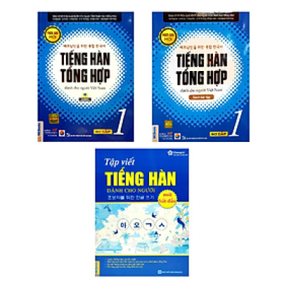 Combo 3 cuốn sách học Tiếng Hàn Sơ Cấp: Giáo trình + Sách bài tập + Vở tập viết - MCBooks