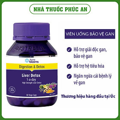 Viên uống hỗ trợ giải độc gan, bổ gan Liver Detox 1-a-day Henry Blooms 30 - 60 viên
