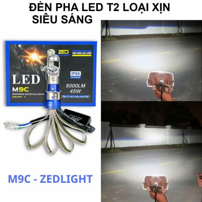 Đèn Pha LED Bi Cầu T2 – Ánh Sáng Chuẩn, Cắm Zắc Không Cần Độ Chế, Dễ Lắp Mọi Xe