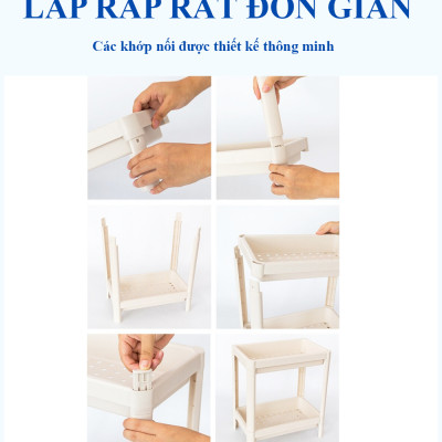 Kệ nhà tắm 5 tầng đa năng cao cấp INOCHI xuất nhật kích thước 37*23*130cm nhựa nguyên sinh cao cấp màu trắng hiện đại