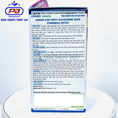 Viên bổ xương khớp Glucosamine ORIHIRO Nhật Bản 1500mg 360 - 950 viên