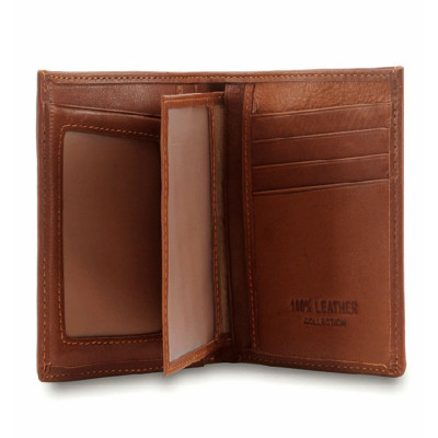 Bóp nam da bò sọc ngang kiểu đứng màu da, đen, nâu HT2138-39-40