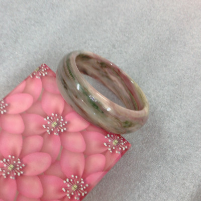 Vòng tay đá cẩm thạch ngọc màu thổ cẩm tự nhiên 100%cho tất cả các mệnh