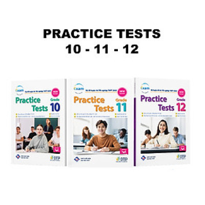 Sách - Dtpbooks - Combo sách Practice Tests 10 - 11 - 12