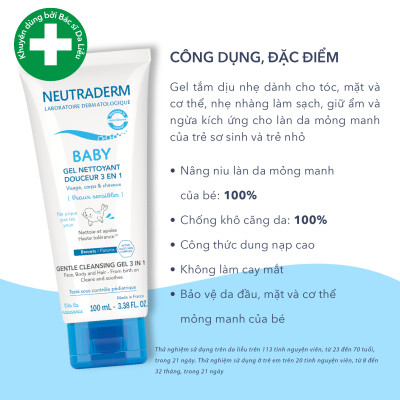 Combo nước biển sâu Marimer Baby Blocked + Gel tắm 3in1 Neutraderm