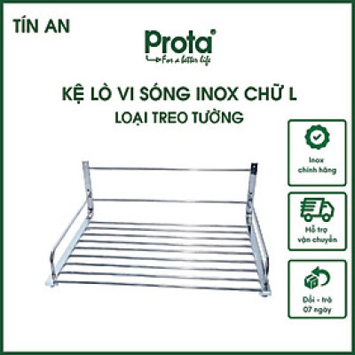 Kệ lò vi sóng inox 201 treo tường chữ L Prota