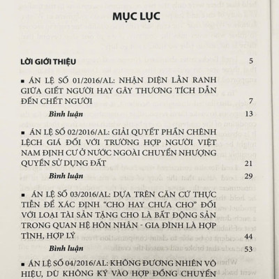 Bình Luận Khoa Học Bản Án Và Án Lệ