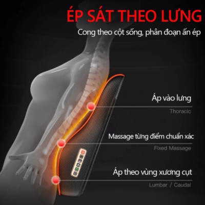 Gối massage vai gáy toàn thân đa năng cao cấp, Máy massage vai gáy