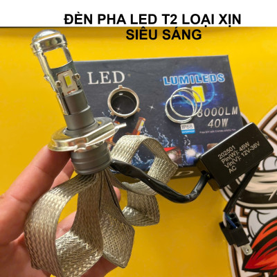Đèn Pha Bi LED T2 Thế Hệ Mới – Sáng Trắng Siêu Nét, Không Cần Độ Dây, Cực Bền