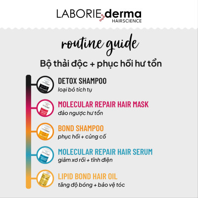 Dầu gội thải độc, loại bỏ tích tụ hoá chất LABORIE derma Detox Shampoo 250ml