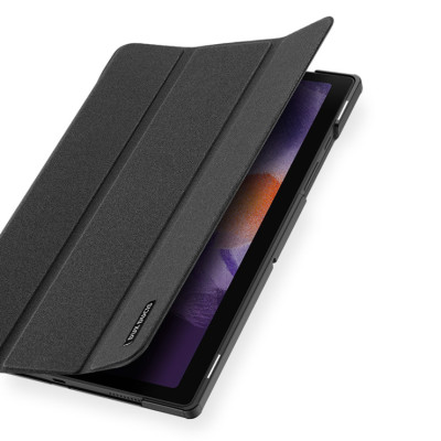 Bao da dành cho SamSung Galaxy Tab S7 Fe chính hãng Dux Ducis Domo chống sốc, có khay đựng bút - hàng chính hãng