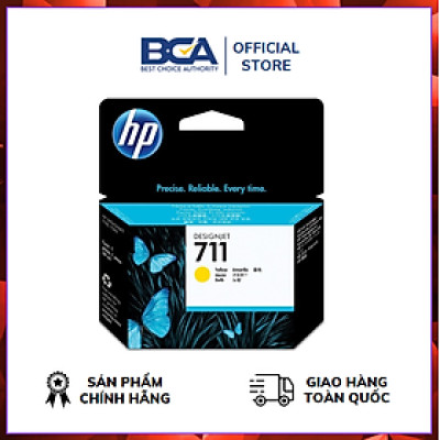 Mực In Phun HP DesignJet 711 Yellow Ink Cartridge (CZ132A) 29ml - Hàng Chính Hãng