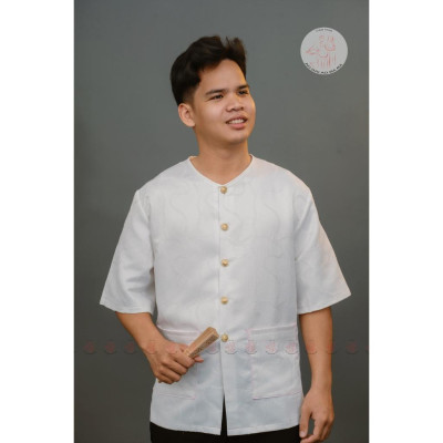 [Đặt May] Áo lẻ bà ba nam gấm chun vân xích cao cấp, may riêng theo yêu cầu