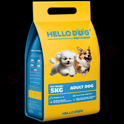 Thức Ăn Cho Chó Hello Dog Vị Bò Nướng 5Kg